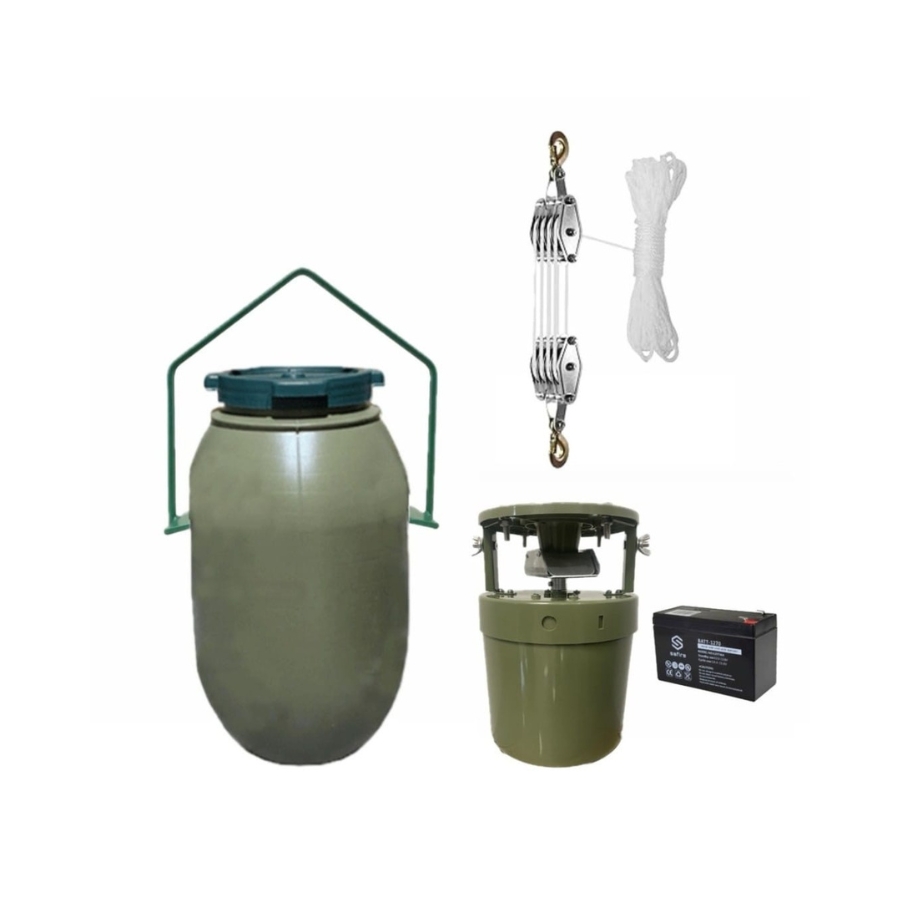 Comedero automático con asa de forja