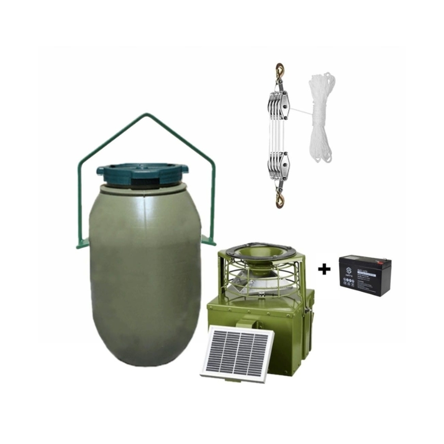 Comedero automático con placa solar